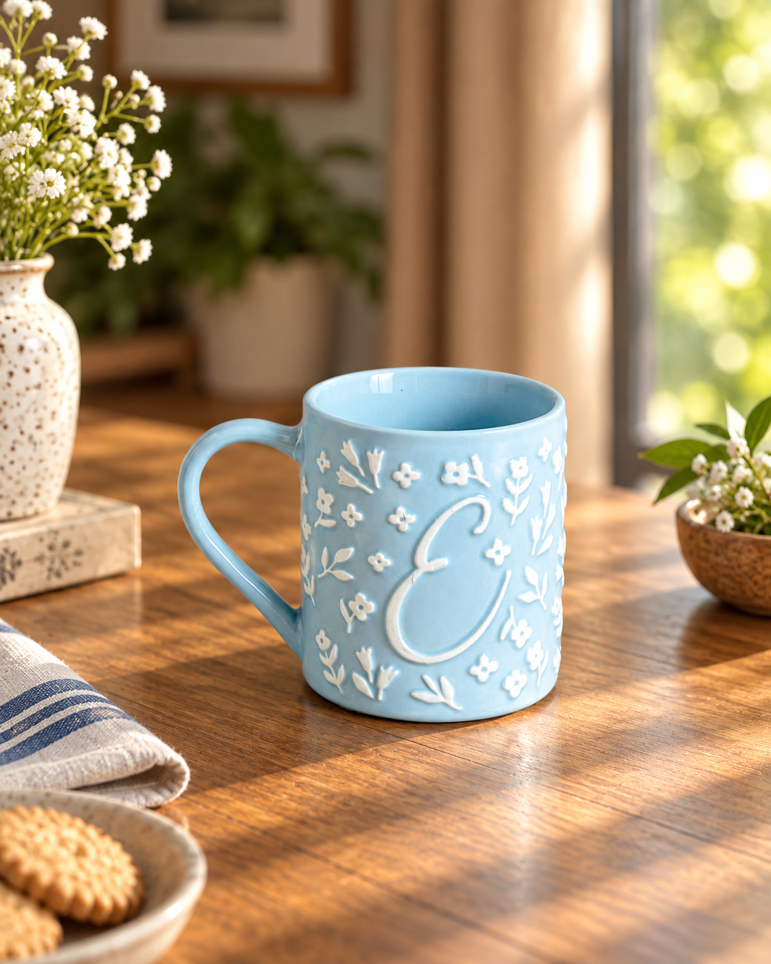 Celestial Bloom Monogram Mug
