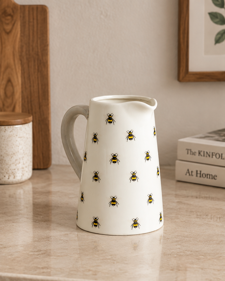 The Apiary Motif Ceramic Pitcher Vase