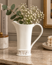 The Heritage Filigree Ivory Pitcher Vase