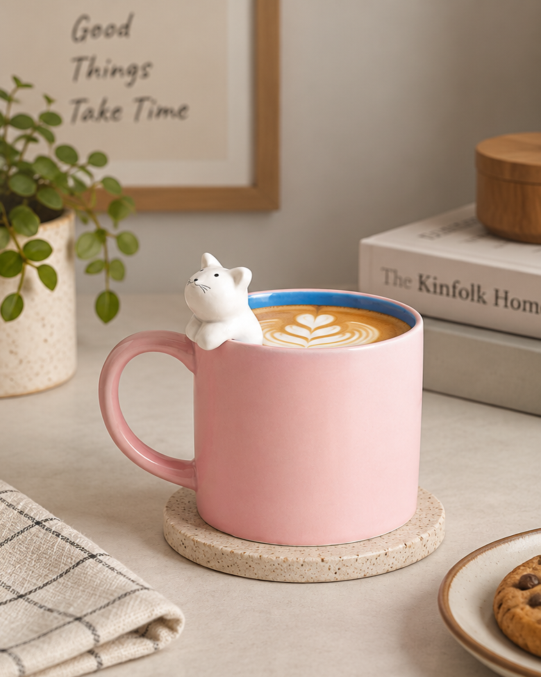 Whiskered Nest Ceramic Mug