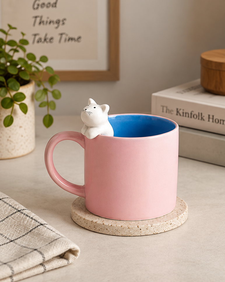 Whiskered Nest Ceramic Mug