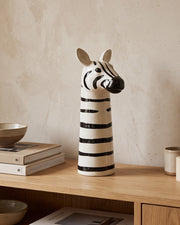 Monochrome Savannah Ceramic Zebra Vase
