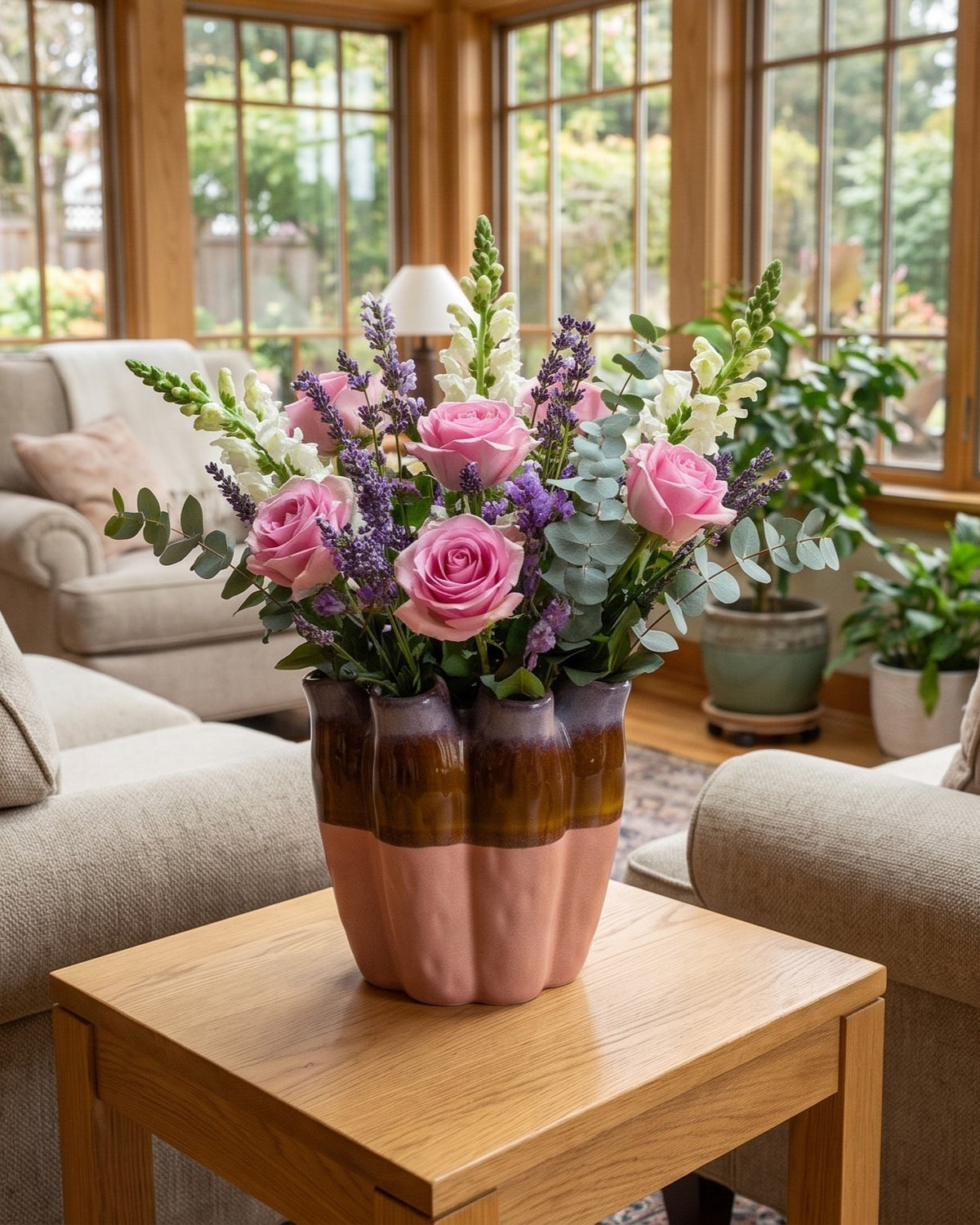 The Tri-Tone Coral Cluster Vase