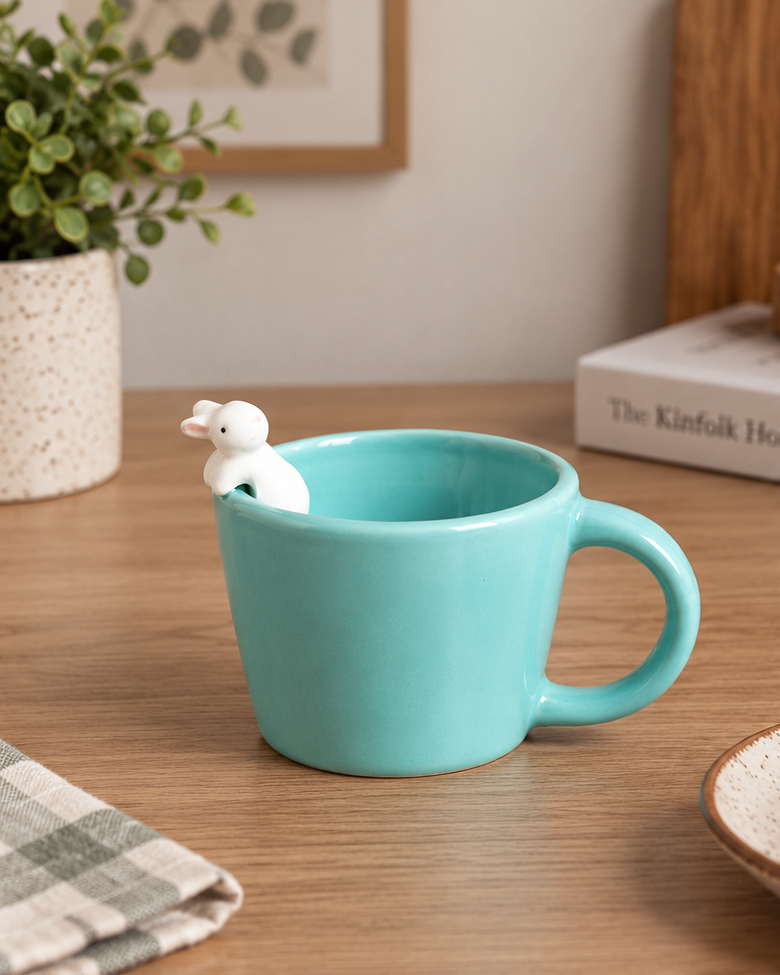Peekaboo Bunny Ceramic Mug