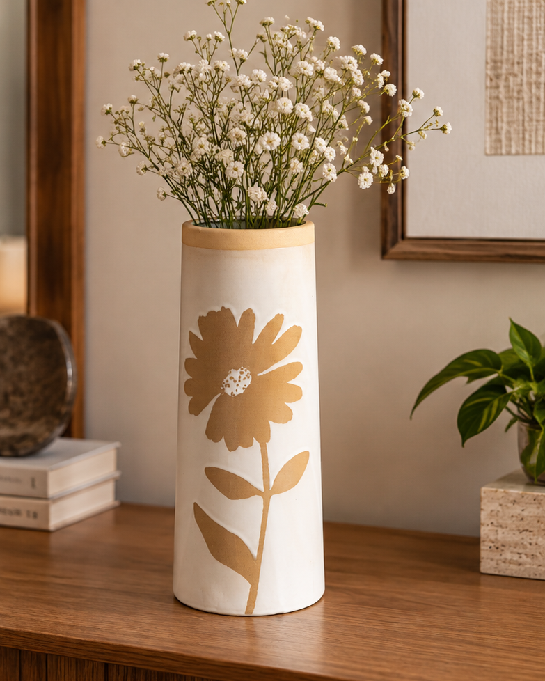 The Solstice Bloom Ceramic Vase