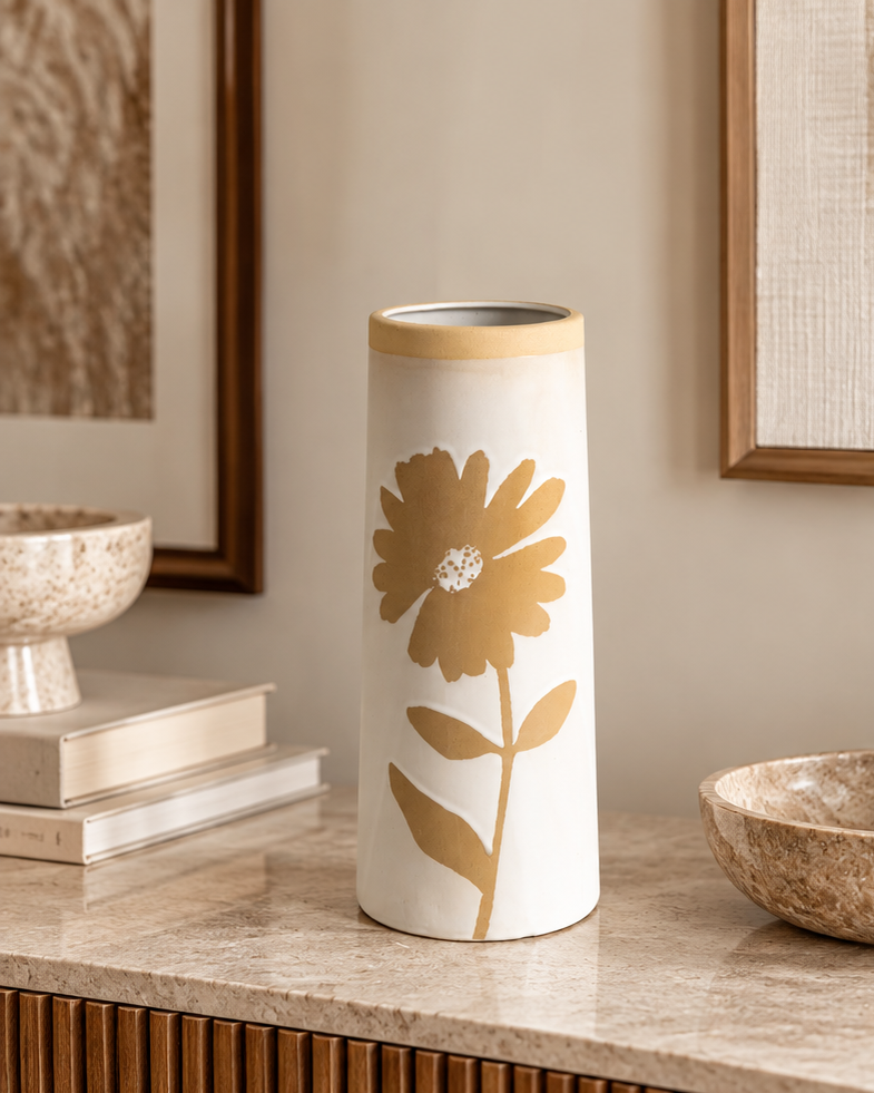 The Solstice Bloom Ceramic Vase