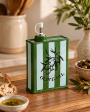 Verdant Stripe Ceramic Oil Dispenser