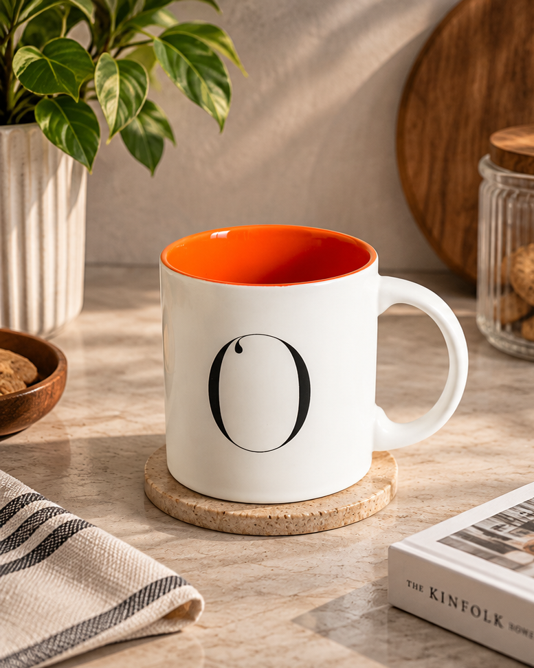 Monogram O Dual-Tone Ceramic Mug
