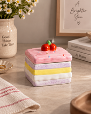 Pastel Layer Cake Ceramic Trinket Box