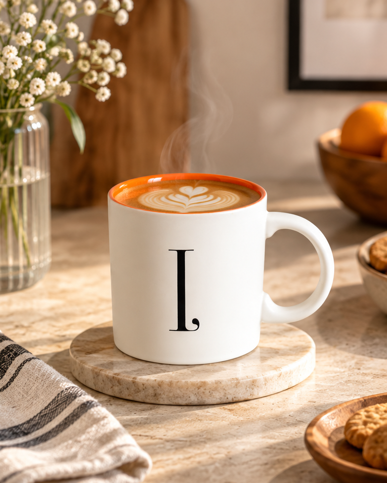 Monogram I Dual-Tone Ceramic Mug