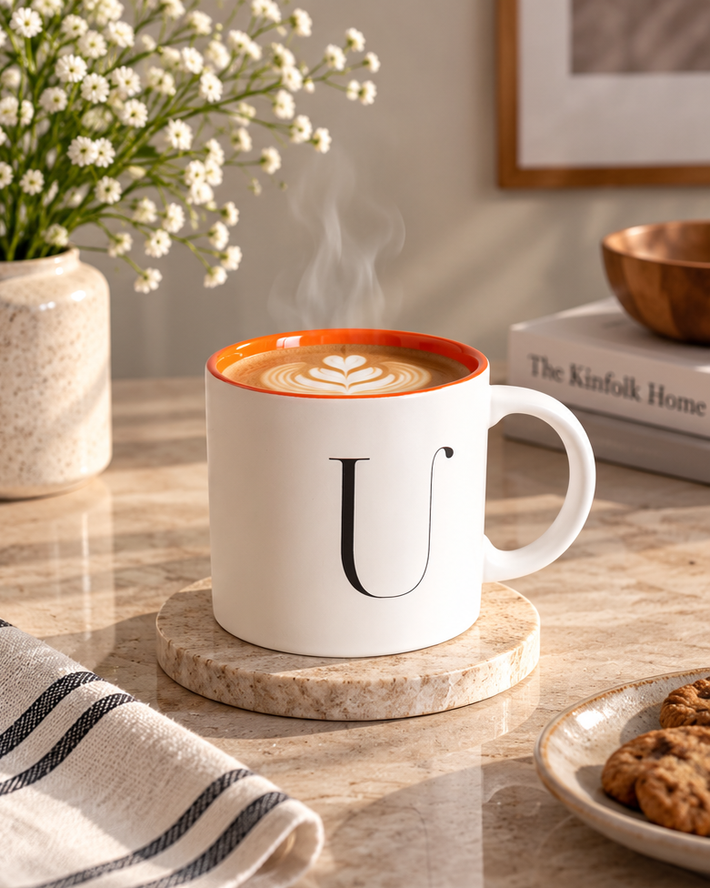 Monogram U Dual-Tone Ceramic Mug