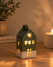 Verdant Cottage Ceramic Candle Holder