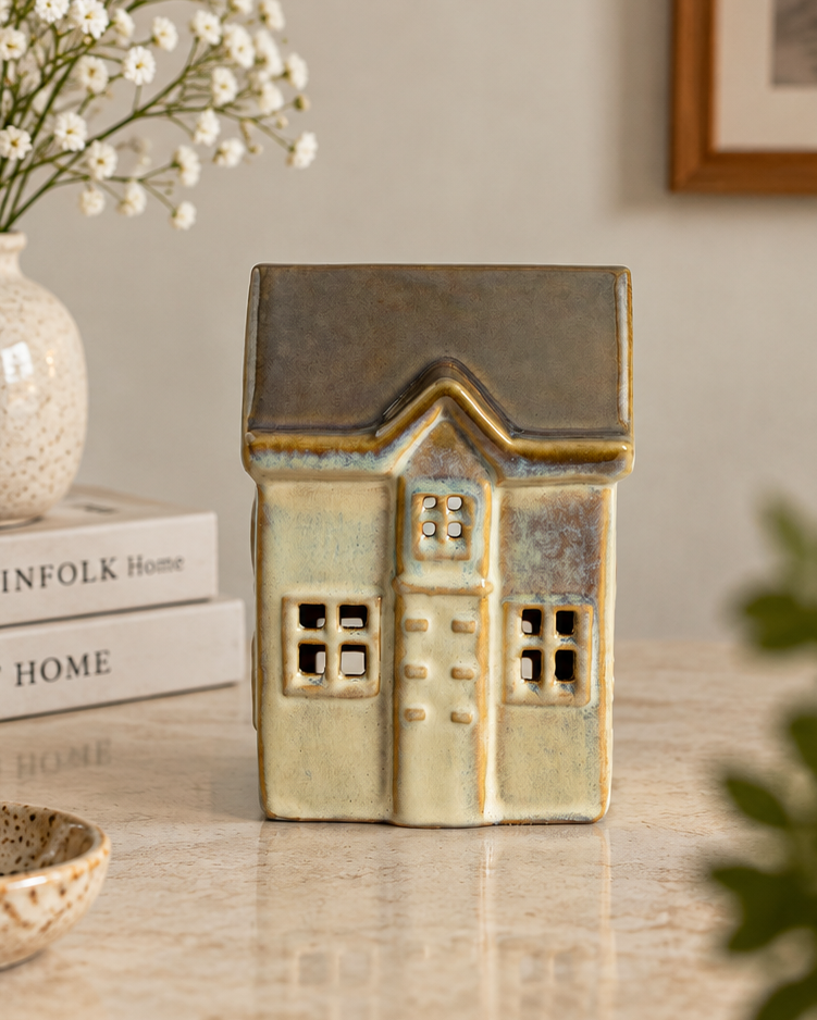 Rustic Hearth Ceramic Candle Holder