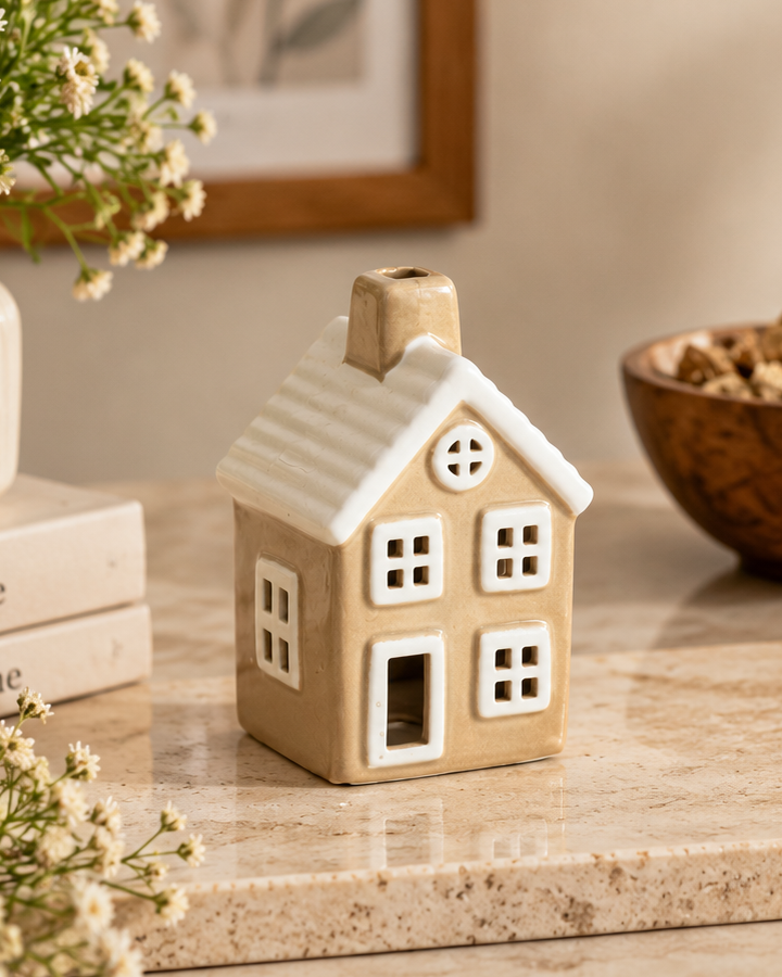 Caramel Frost Ceramic Candle Holder