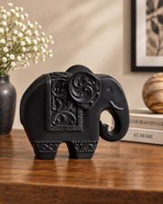 Baroque Onyx Elephant Figurine