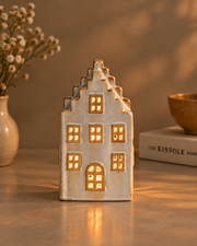Dutch Canal Townhouse Ceramic Candle Holder