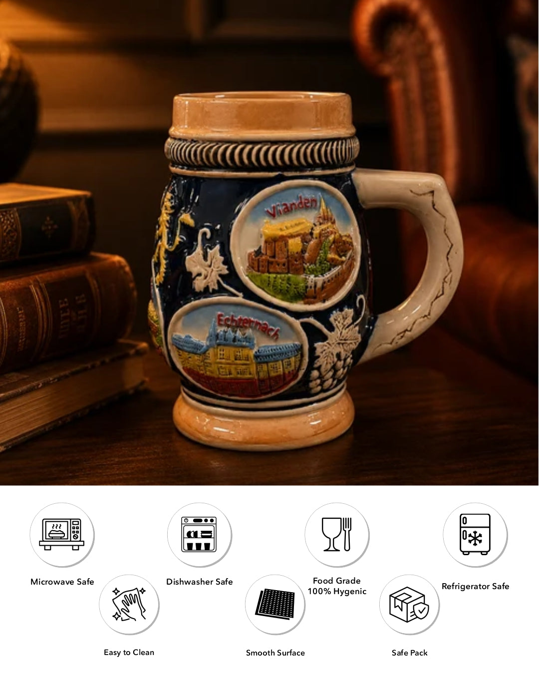 Luxembourg Heritage - Vintage Stein Beer Mug 
