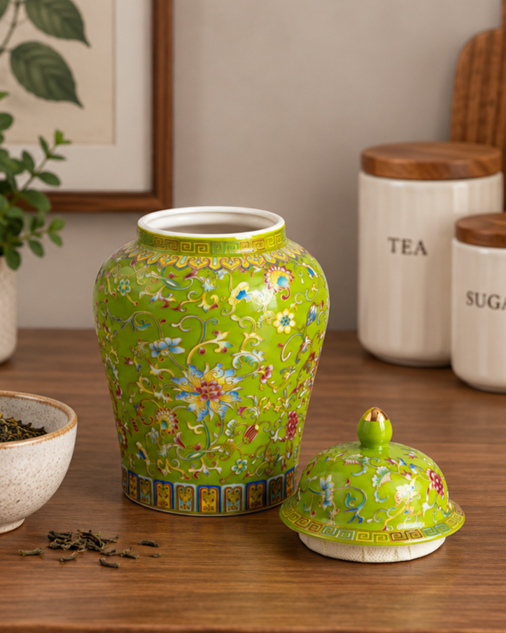 The Verdant Imperial Flora Kitchen Canister