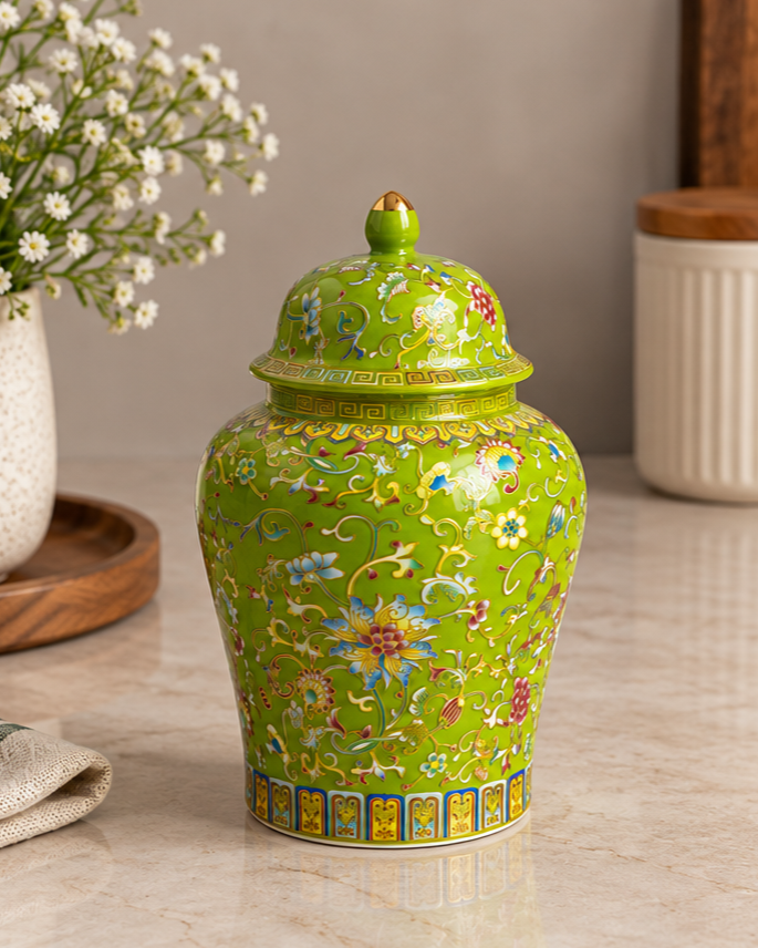 The Verdant Imperial Flora Kitchen Canister