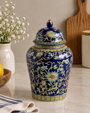 The Imperial Cobalt Blossom Kitchen Canister
