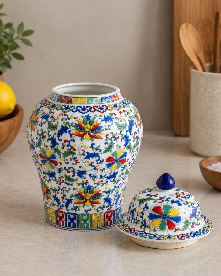 The Imperial Lotus Kitchen Canister