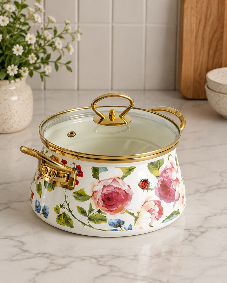 Rose Garden Serving Casserole - Small