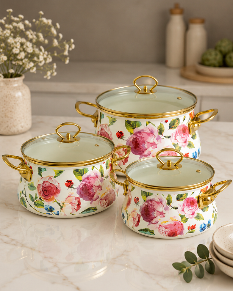 Rose Garden Serving Casserole - Medium