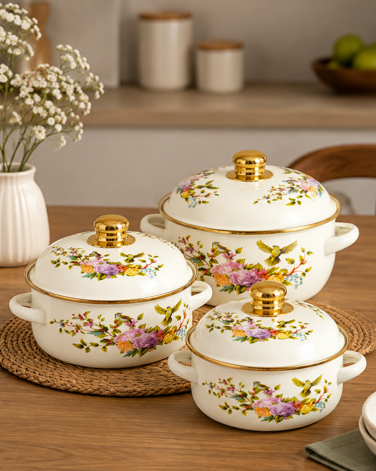 Garden Bloom Casserole - Set Of 3