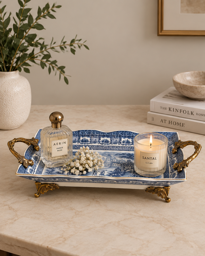 'Toile de Jouy' Victorian Ornamental Tray