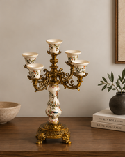 'Imperial Aviary' Victorian 5-Arm Candelabra