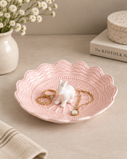 Bunny Rabbit Ring Dish - Pink