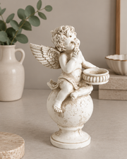 Adorable Angel Cherub Figurine & T-Light Holder