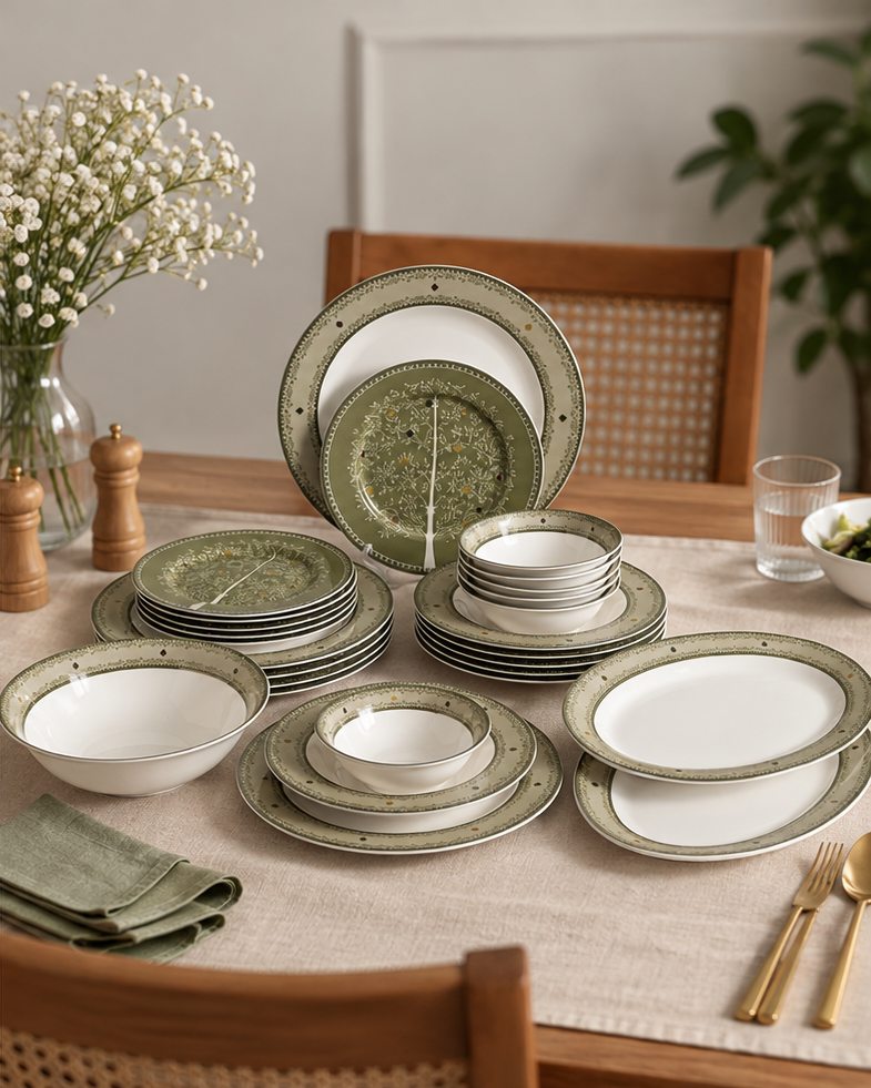 Olive Royale - 27 Pieces Dinner Set