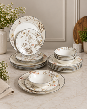 Rosewood Floral - 24 Pieces Dinner Set