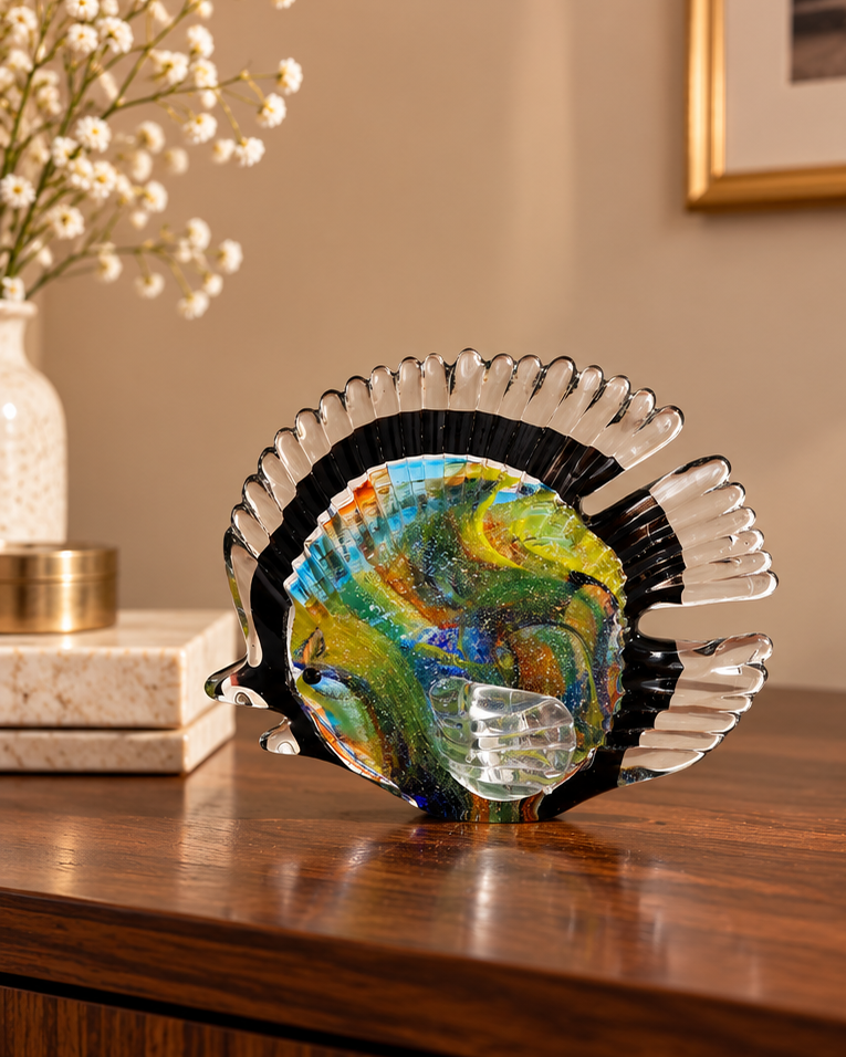 Exotic Ocean Fish Glass Figurine