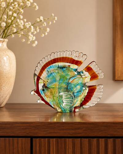 Exotic Ocean Fish Glass Figurine