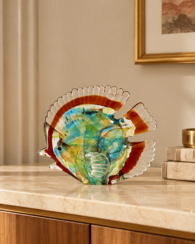 Exotic Ocean Fish Glass Figurine