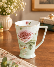 The Sage Blossom Songbird Footed Mug