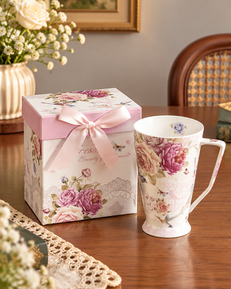 The Whispering Petals Footed Mug
