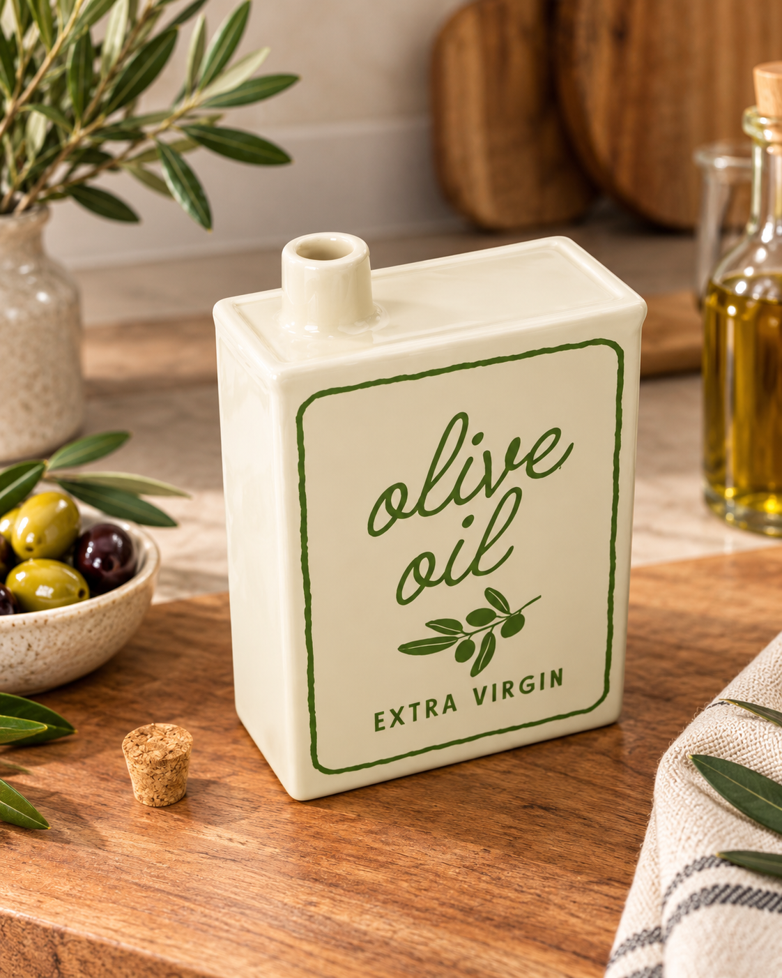 Tuscan Harvest Ceramic Oil Dispenser