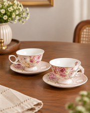 Enchanted Rosette Teacup & Saucer - Set of 2