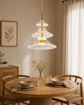 Fiorenza Cascade Glass Pendant Light - Clear 