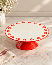 The Crimson Sweetheart Pedestal Cake Stand
