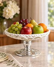 The Orchard Harvest Braided Pedestal Bowl