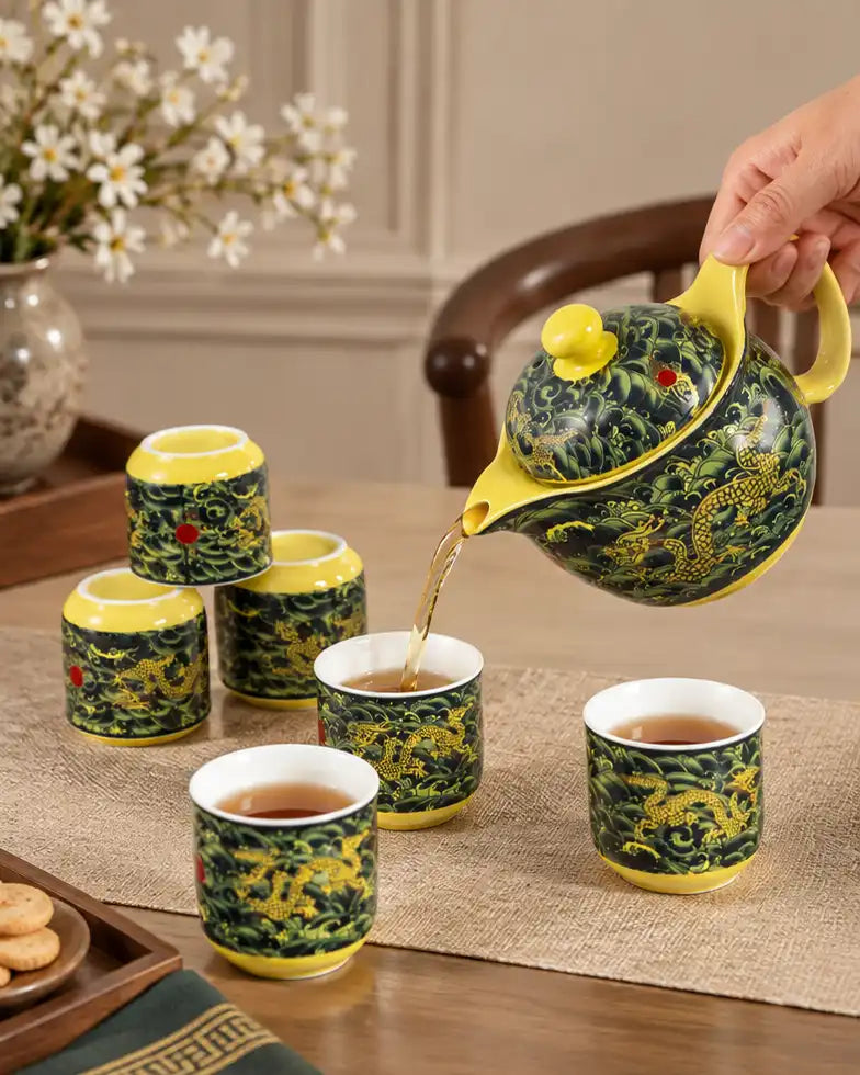 Imperial Dragon - 7 Pieces Tea Set