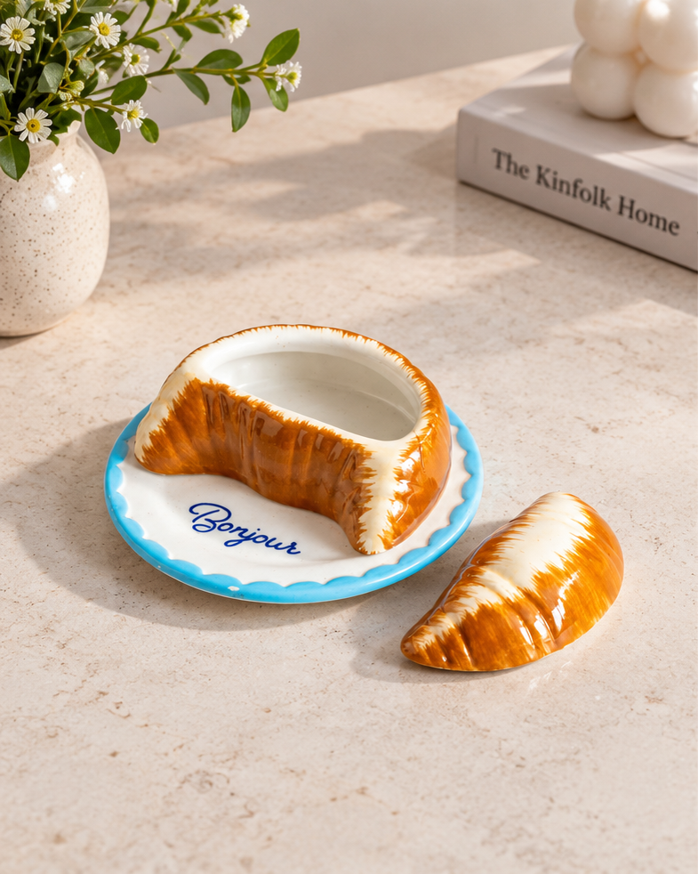 Bonjour Croissant Trinket Box