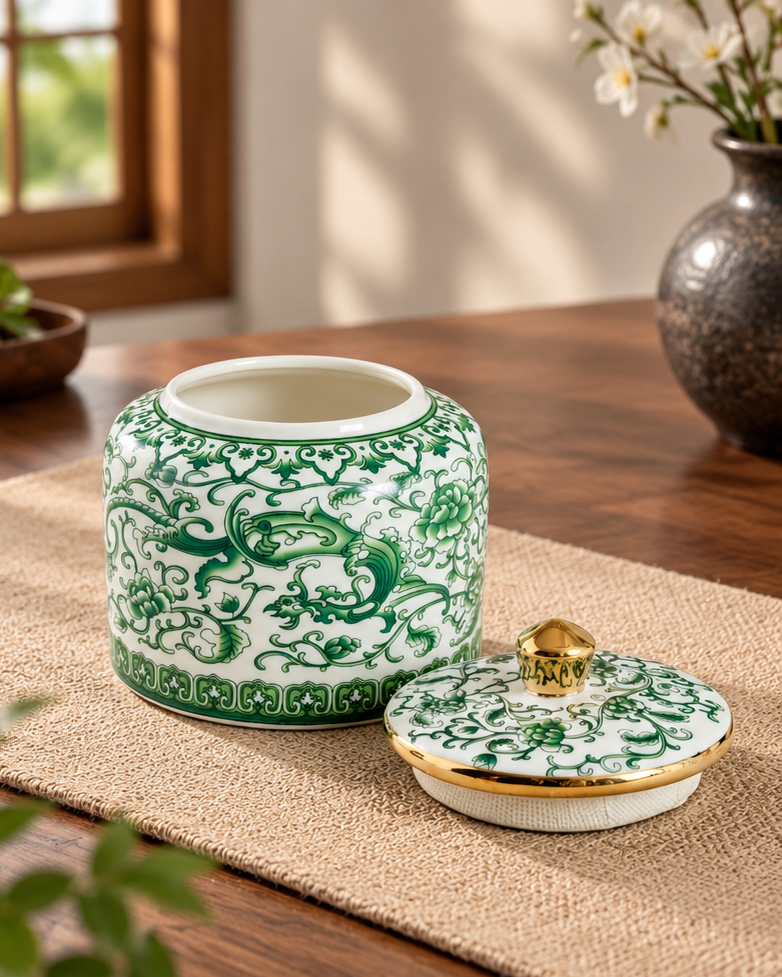 The Verdant Dynasty Kitchen Canister