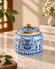 The Gilded Sapphire Scrollwork Kitchen Canister