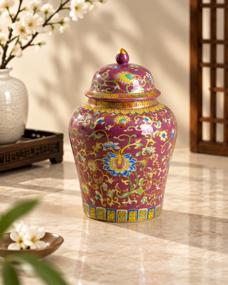Dynasty Plum Kitchen Canister