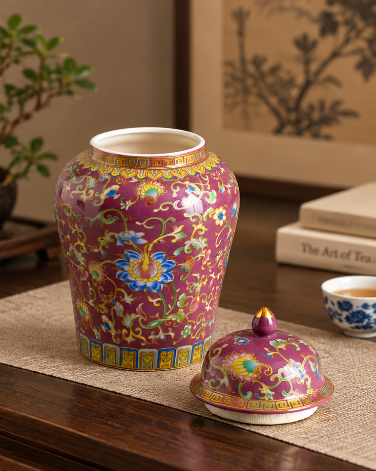 Dynasty Plum Kitchen Canister